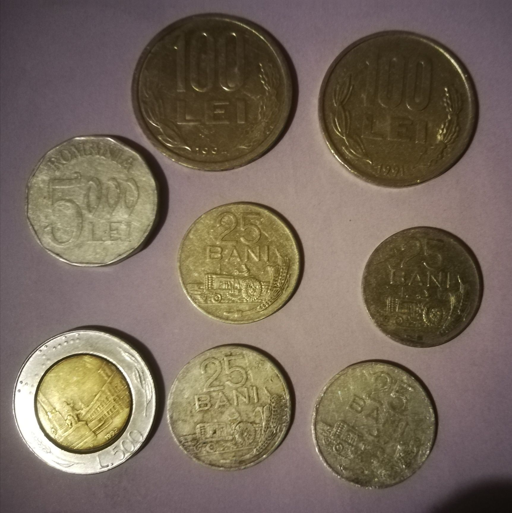 Lot monede 1960-1982,25 bani, 100 lei, 5000 lei