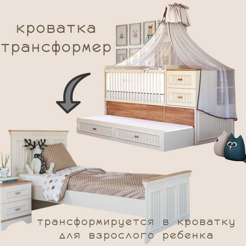 Комплект мебели для новорождённых MONTE BABY (Турция оригинал) Almila