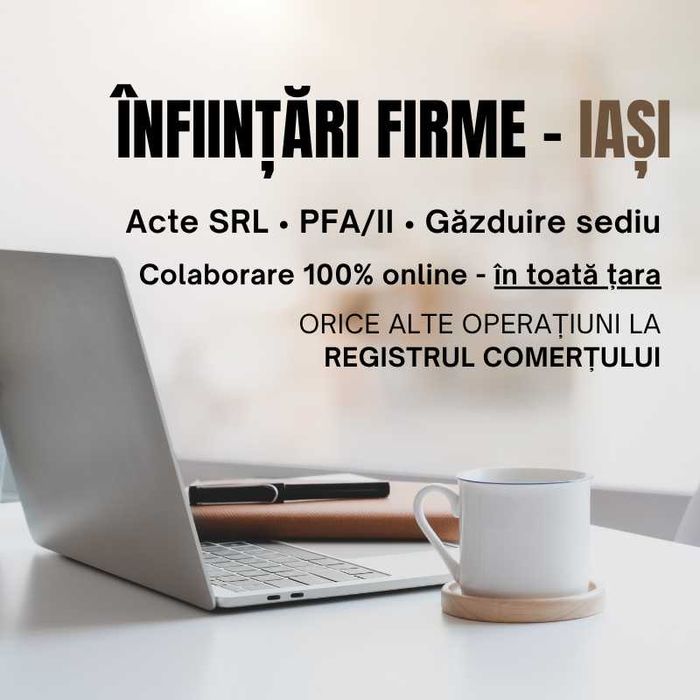 Infiintari firme / Infiintare firma / SRL PFA / Gazduire sediu / ONRC