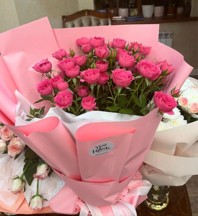 Цветы букет, свежие, спрей роза