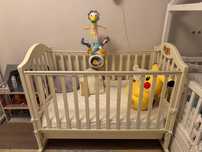 Vand patut Baby Italia, dimensiuni saltea 127x63, lemn de fag