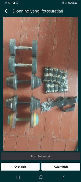 Gantellar sotiladi juda yaxshi sifatli