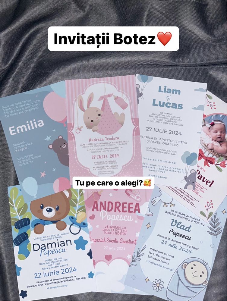 Invitatii Botez Nunta/Plicuri Dar