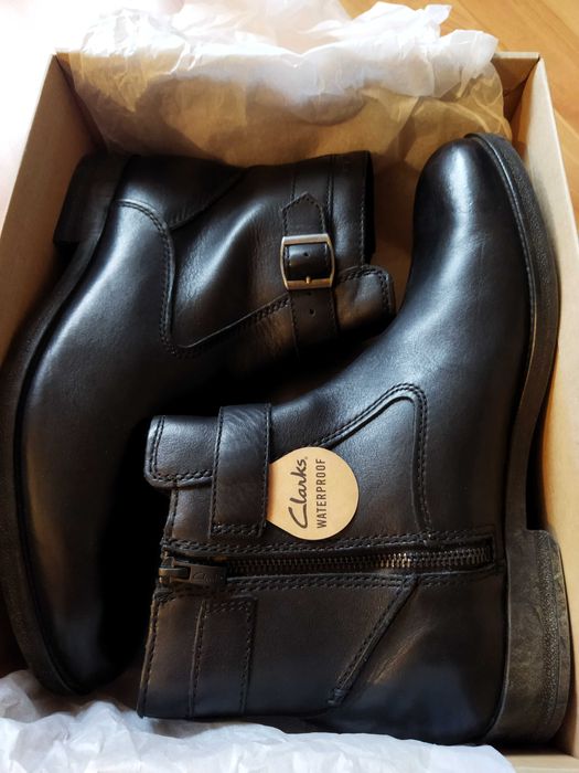 Сапоги Clarks (Великобритания),зима,кожа+овчина,оригинал,новые,р-р 42