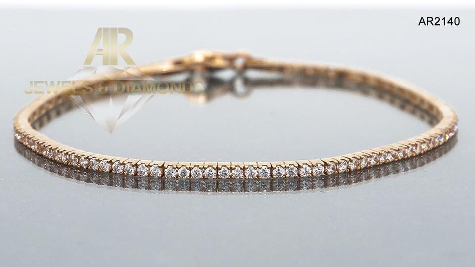 Bratara Aur 14 K Tennis model nou unisex ARJEWELS&DIAMONDS(AR2140)