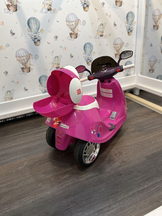 Vand scuter electric pentru copii, cu lumini, muzica, mers fata-spate