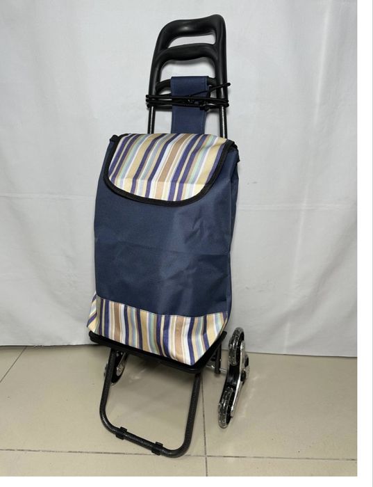 Сумка-тележка на колесах со складным стулом