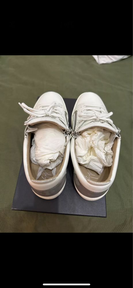 Giuseppe Zanotti May Low Heel White/ Grey