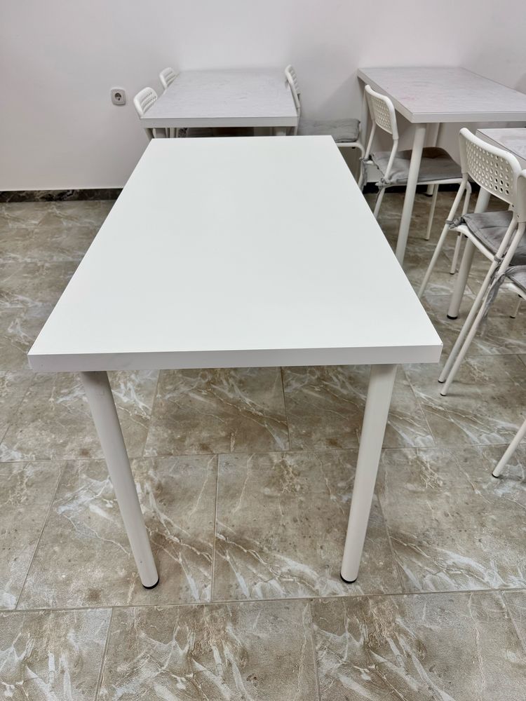 Бюра IKEA LAGKAPTEN/ADILS 120x60 см – 7 бр, бели, отлично състояние