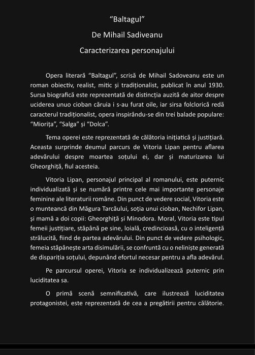 Eseuri opera Baltagul