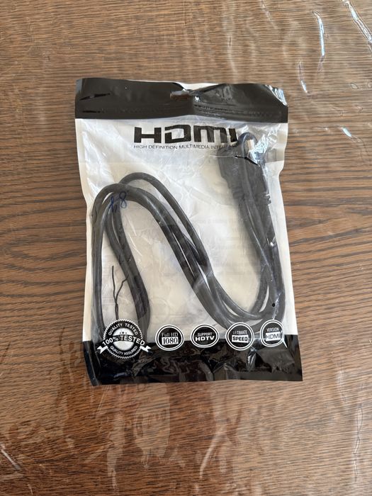 Провод HDMI , длина 1,8 метров проводник , черного цвета