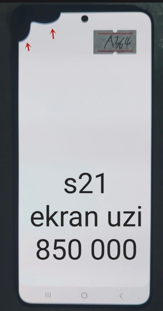 Ekranchi tg Samsung madelariga arzon ekrqnlar bor