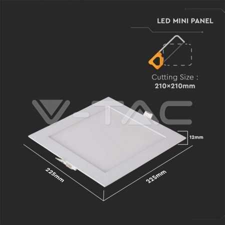 18W LED Panel Premium Downlight Pătrat 3500K