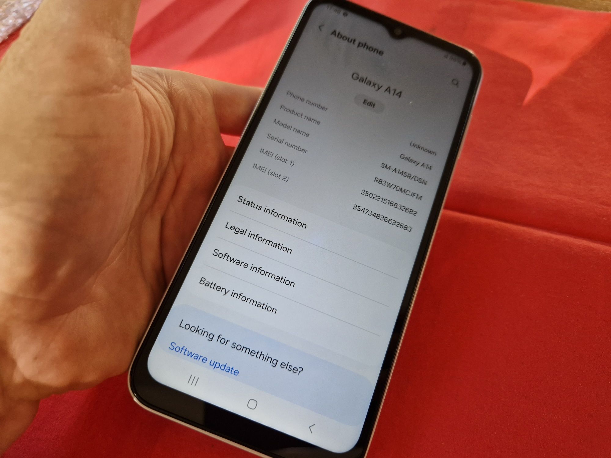 -Samsung A14, Nou, 64Gb, 4Ram, Grey, ireprosabil, stare perfecta, doar