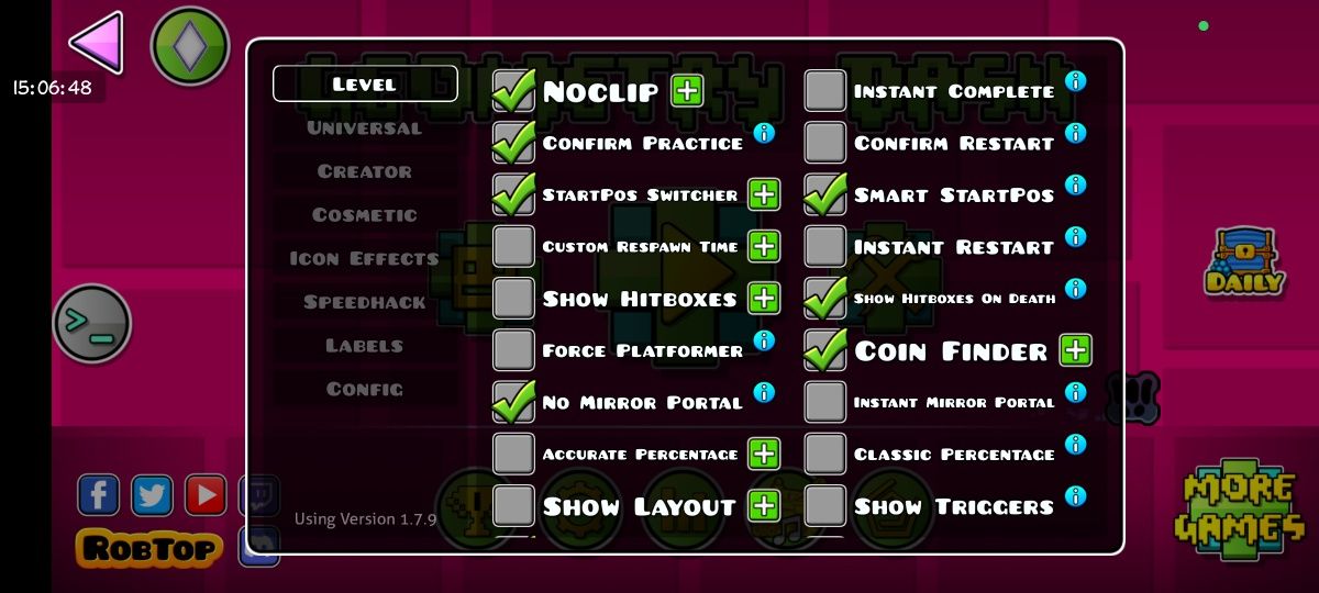 Продам читы на geometry dash