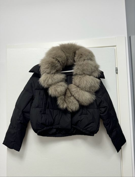 Vand geaca de fas cu blana naturala de vulpe