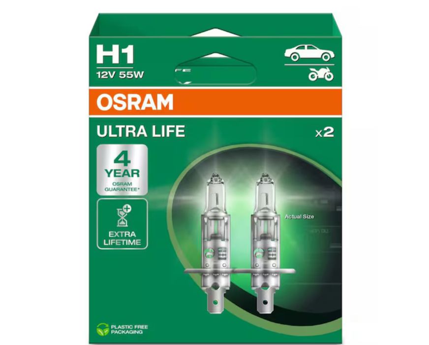 Bec Osram Ultra Life H1 12V 55W Set 2 buc