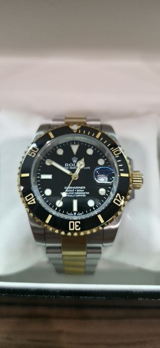 Rolex submariner date gold, black