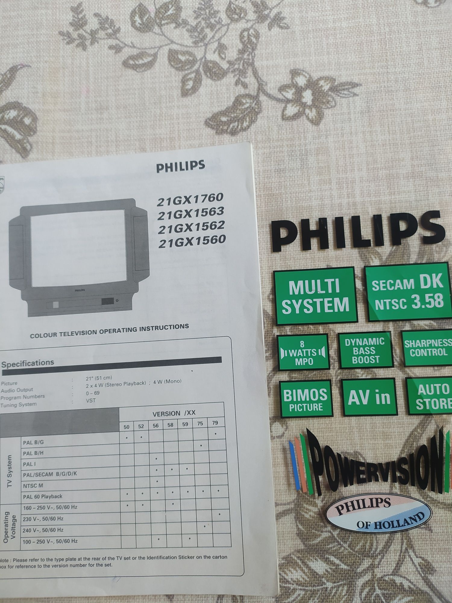 Цветной телевизор Phillips