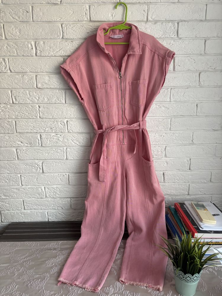 Zara - розов, дънков гащерирон 140 см