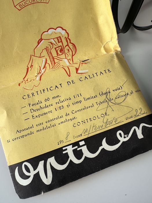 Aparat Foto Vechi Romanesc Optior IOR in Cutie Originala + Certificat