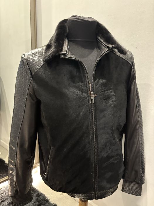 Geaca din piton,ponei si bizon