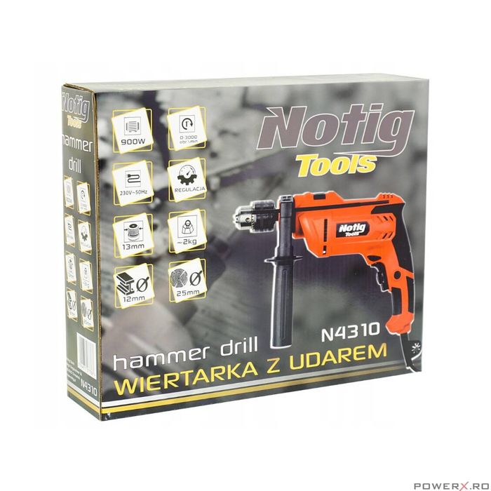 Ciocan rotopercutor, masina de gaurit, 230 V, 900 W, Notig