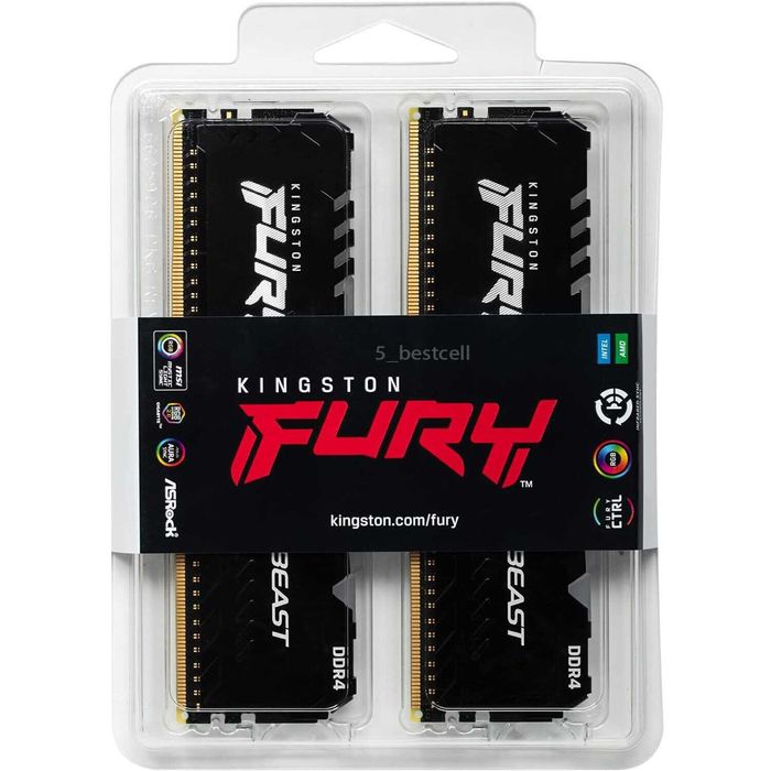 RAM памет Kingston RGB 32GB(2x8GB + 2x8GB) DDR4 3200MHz/два KIT-а