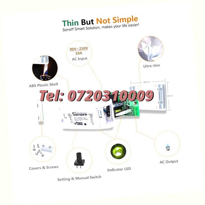 Releu Wireless Sonoff Automatizari Cu Control La Distanta Prin Telefo