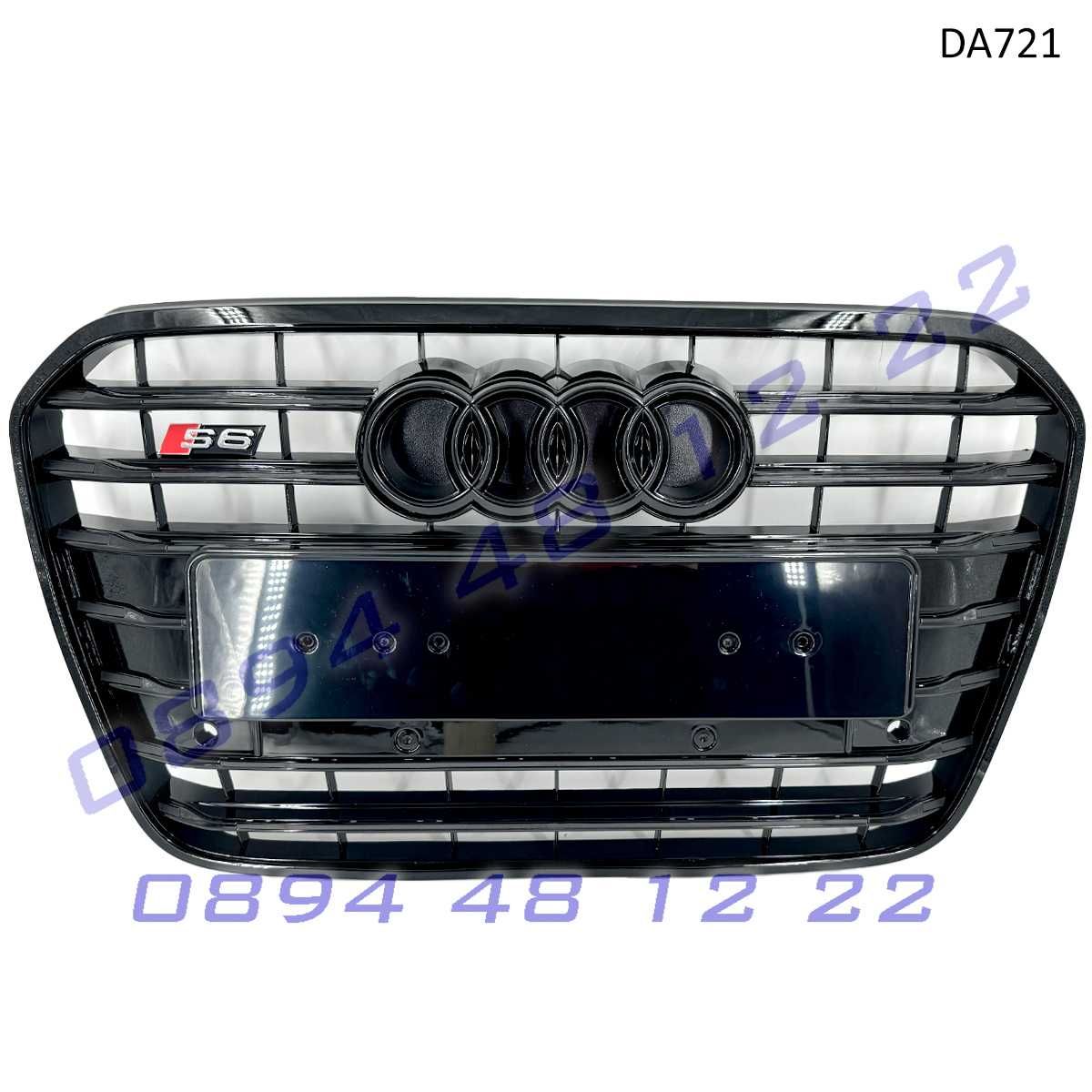 Предна черна S6 Sline решетка Audi A6 C7 12-15 грил броня ауди а6 ц7