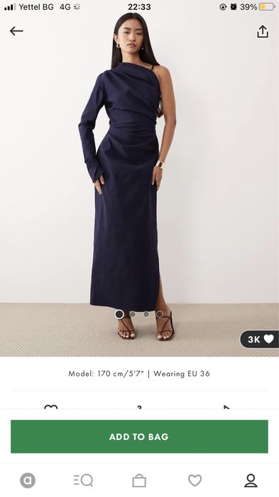 дълга рокля asos design