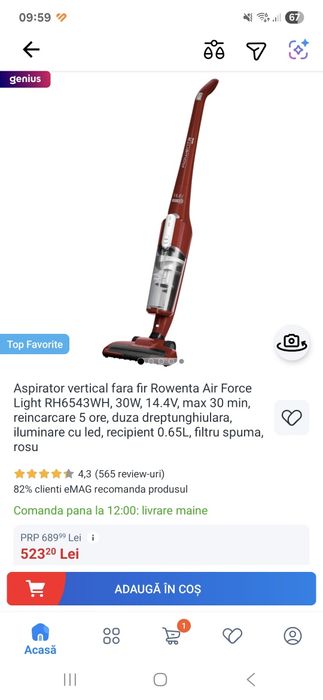 Aspirator vertical Rowenta