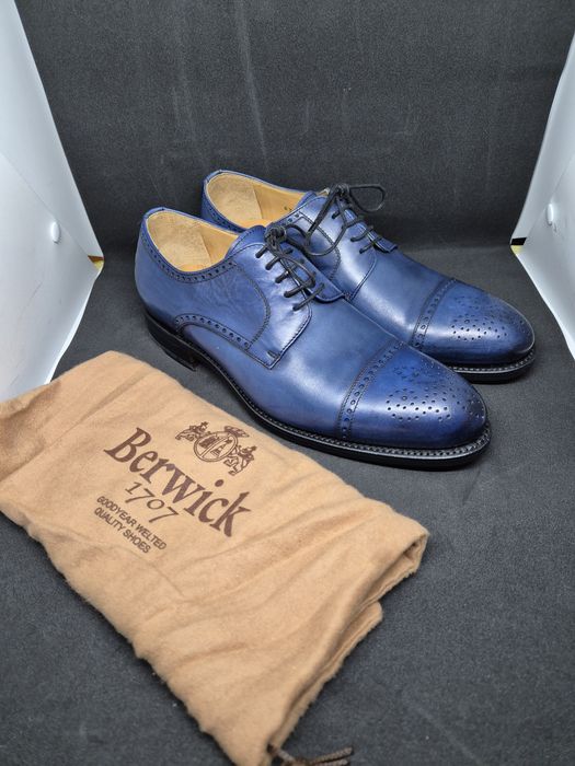 Berwick 1707 Leon Azul 3565 Broque Cap Toe Derby, UK 6,5/EUR 40