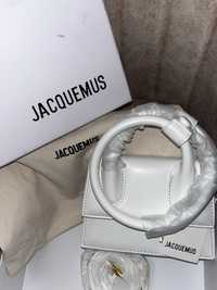 geanta Jacquemus mini alba din piele