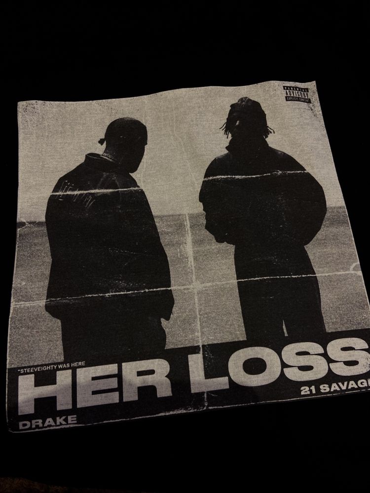 tricou “her loss” drake, 21 savage