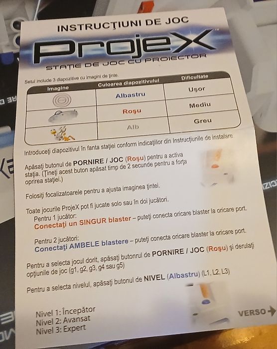 Consola de jocuri cu proiector si 2 blastere , Laser X , ProjeX
