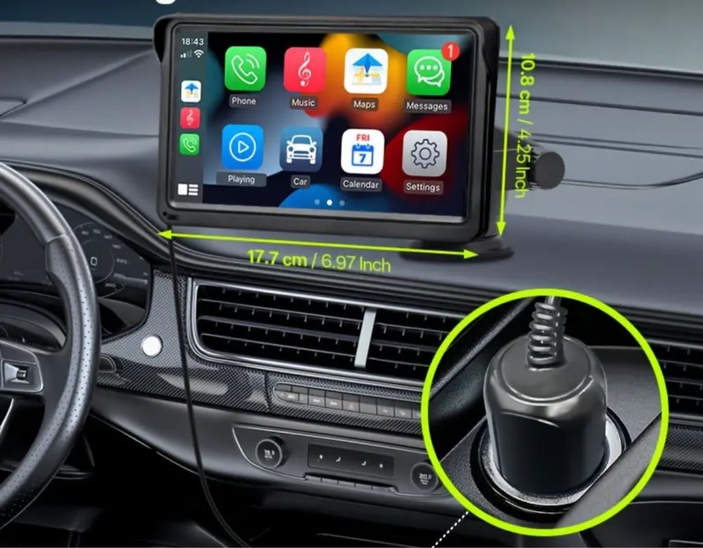 Универсален CarPlay/ Android Auto 7 инча