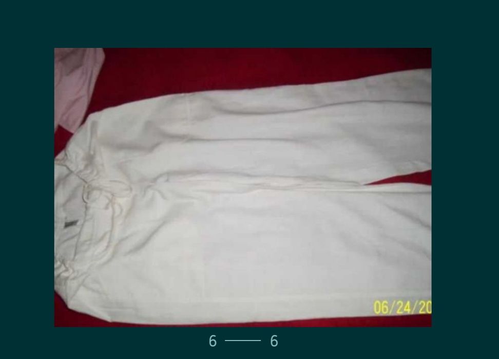 Pantaloni albi diferiți mar M-L