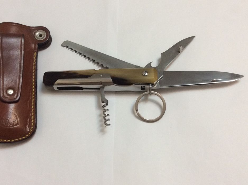 Briceag Jacques Mongin  3 lame,tirbuson,husa ,piesa rara colectie