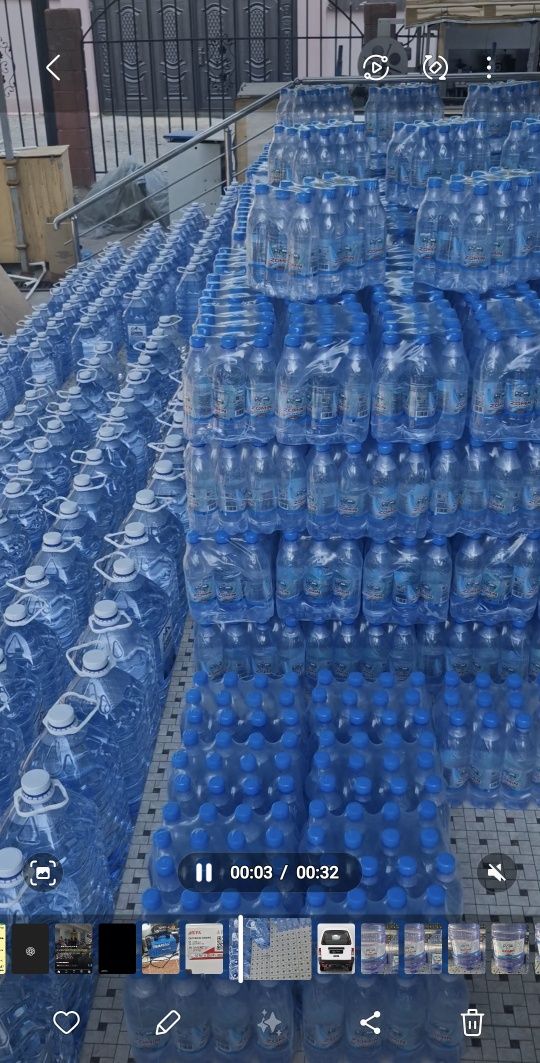 Газсиз сув оптом.0.5литр ,1литр 5 ва 10 литр бакалашкада