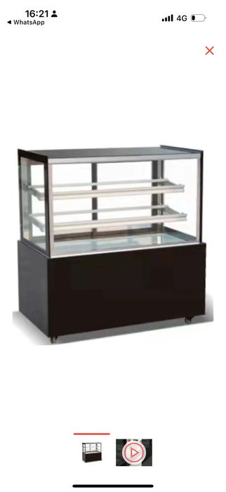 Холодильник витринный с подсветкой для бизнеса кондитерский