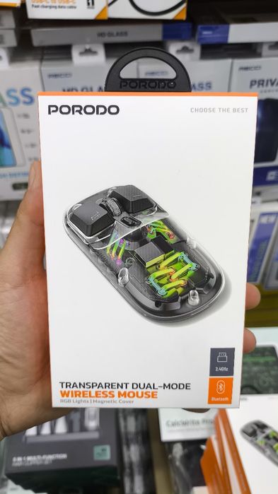 Уникальный мышь Porodo. С подсветкой а нутри