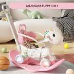 Balansoar pentru Copii, Flippy, 3in1, cu Spatar si Bara de Siguranta,