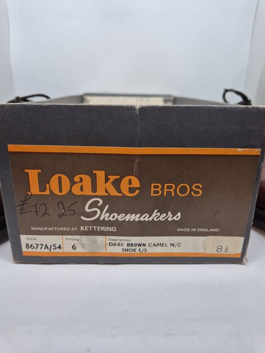 Vintage Loake Dark Brown Camel leather Derbies, UK 8,5/EUR 43