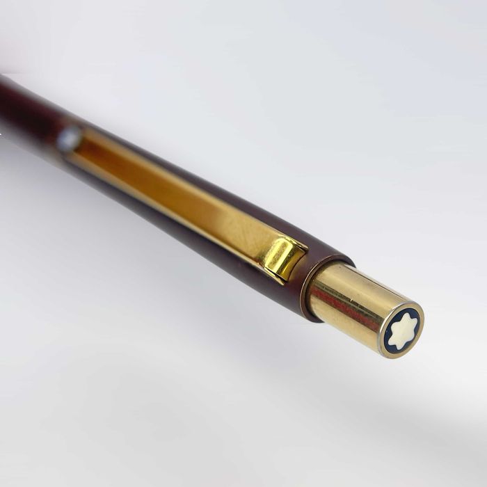 Оригинална химикалка Montblanc SlimLine - Бордо / златни елементи