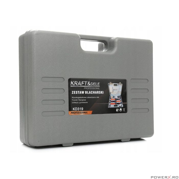 Trusa tinichigerie auto, set ciocane si nicovale, 7 piese, Kraft