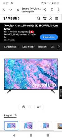 televizor Samsung cristal 138 cm