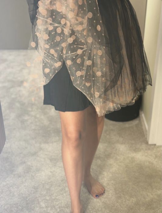 Fustă tulle cu buline, purtată o dată