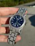 Man watch rolex datejust pave blue dial 41 mm