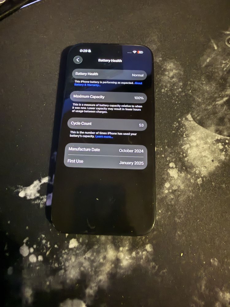 Iphone 16 256gb 100% Batery health